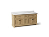 KOHLER K-29264-BD1 Charlemont 72" bathroom vanity cabinet with sinks and quartz top