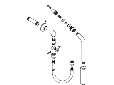 KOHLER K-29672 Hose/Spry Sup Assembly