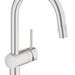 Grohe 31378 Minta Pull-Down High-Arc Kitchen Faucet with 2-Function Locking Sprayer
