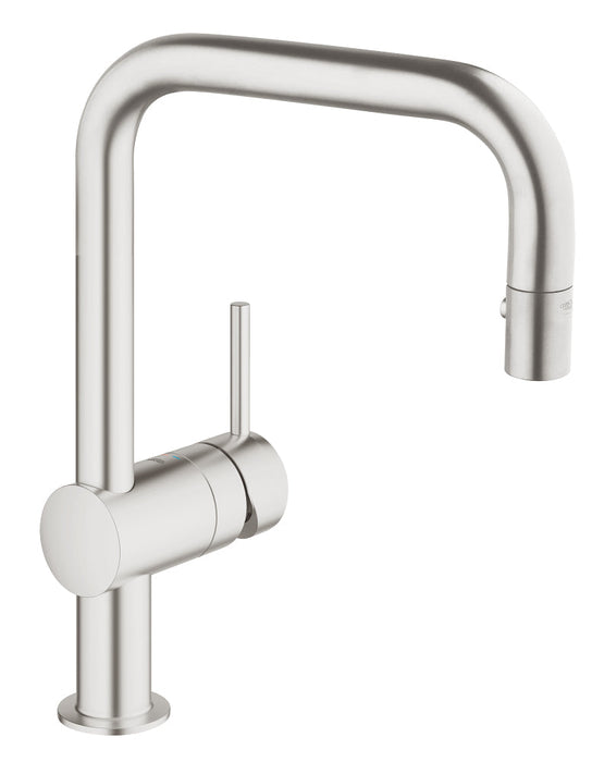 Grohe 32319 Minta Pull-Down Kitchen Faucet with 2-Function Locking Sprayer
