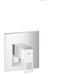 Grohe 35027000 Eurocube Tub and Shower Trim Pressure Balance Single Handle with Rainshower Head, Shower Arm and Tub Spout