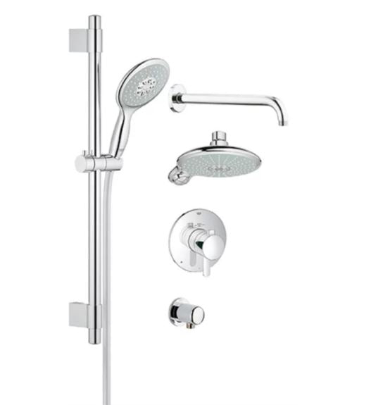 Grohe 35052000 Europlus 23 5/8 Inch GrohFlex Thermostatic Valve Shower Set
