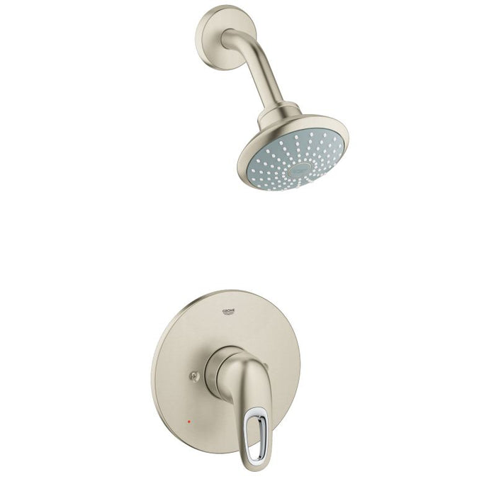 Grohe 35060 Eurostyle Pressure Balanced Shower with 2.0 GPM Single Function Shower Head - Less Valve