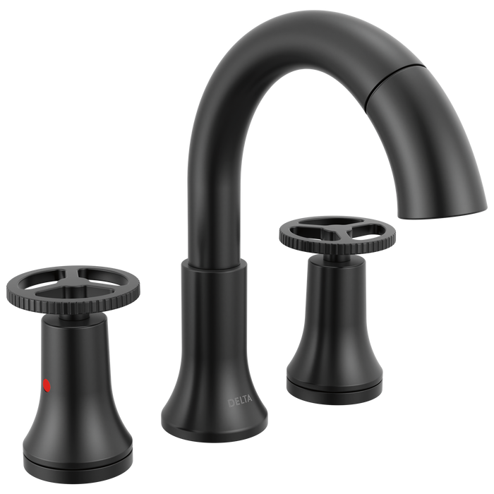 Delta Trinsic 3558 Two Handle Widespread Pull Down Bathroom Faucet - Matte Black