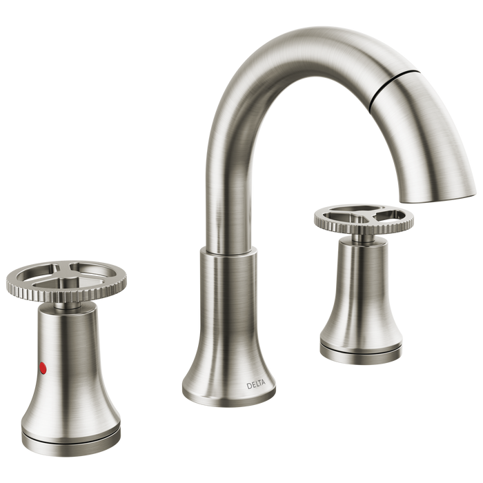 Delta Trinsic 3558 Two Handle Widespread Pull Down Bathroom Faucet - Stainless