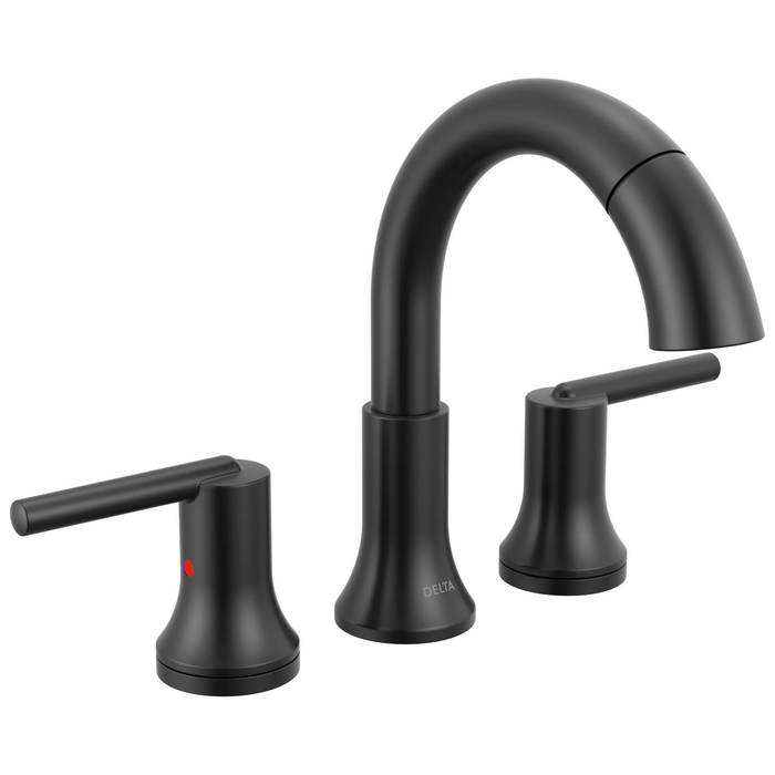 Delta Trinsic 3559 Two Handle Widespread Pull Down Bathroom Faucet - Matte Black