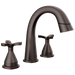 Two Handle Widespread Pull Down Bathroom Faucet