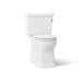 KOHLER K-39678-RA Claude Two-piece Elongated Toilet with Skirted Trapway, 1.6 GPF - angled product view