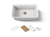 KOHLER K-36255-PC Audrine 30" undermount single-bowl workstation kitchen sink