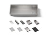 KOHLER K-37907-PAP Synthos 45-3/4" Undermount Single-bowl Workstation Kitchen Sink - angled product view