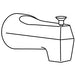 Moen 3929BC Diverter Spout in Brushed Chrome