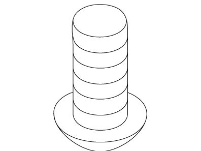 KOHLER K-40230 Screw 8-32, Rd Hd, Cross Rec, Ss
