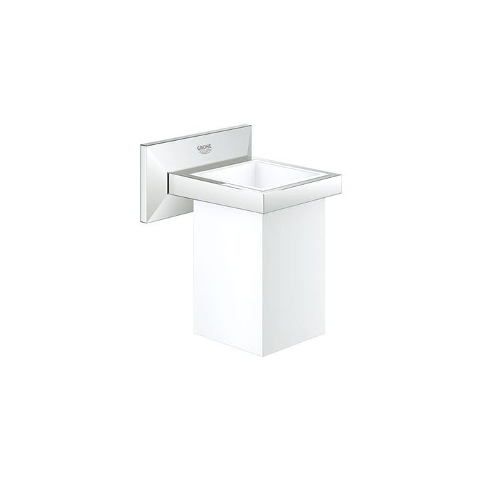 Grohe 40493000 Allure Brilliant 3-7/8 Inch Wall Mount Holder with Tumbler