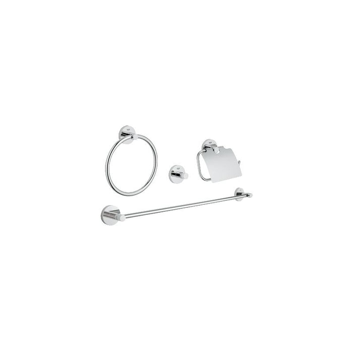 Grohe 40776001 Essentials Wall Mount Bathroom Accessory Set Includes Robe Hook