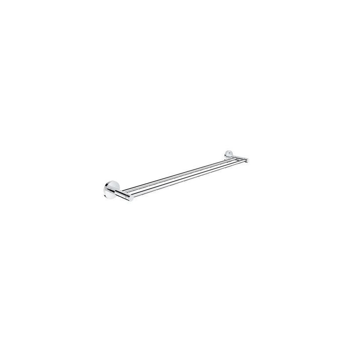 Grohe 40802001 Essentials 23-5/8 Inch Wall Mount Double Bar Towel Rack