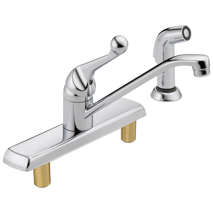 Delta 420LF Classic Single Handle Kitchen Faucet with Spray