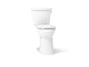 KOHLER K-43201-RA Kelston Tall Two-piece Elongated Toilet, 1.28 GPF - angled product view