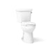 KOHLER K-43979-RA Highline Two-piece Elongated Toilet, 1.6 GPF - angled product view
