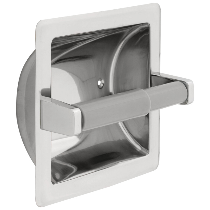 Delta 45070 Commercial Recessed Toilet Tissue Holder with Plastic Roller