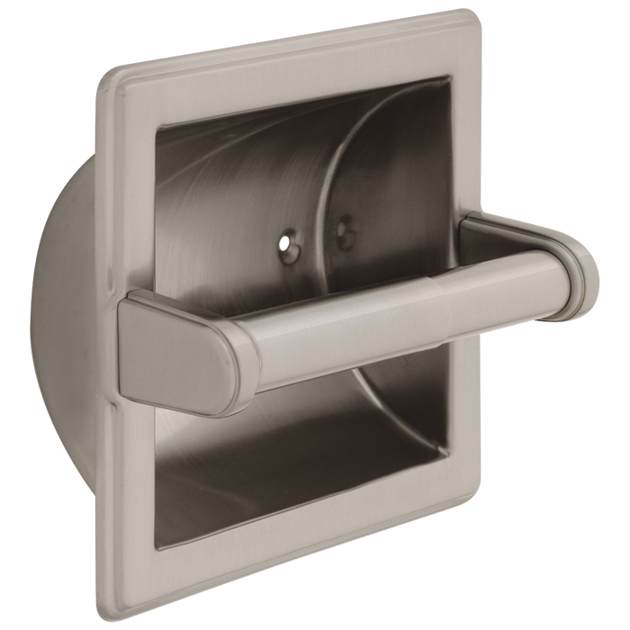 Brass Recessed Paper Holder with Brass Roller