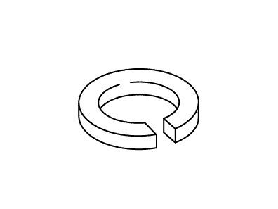 KOHLER K-51166 Lock Washer, .193 I.D.