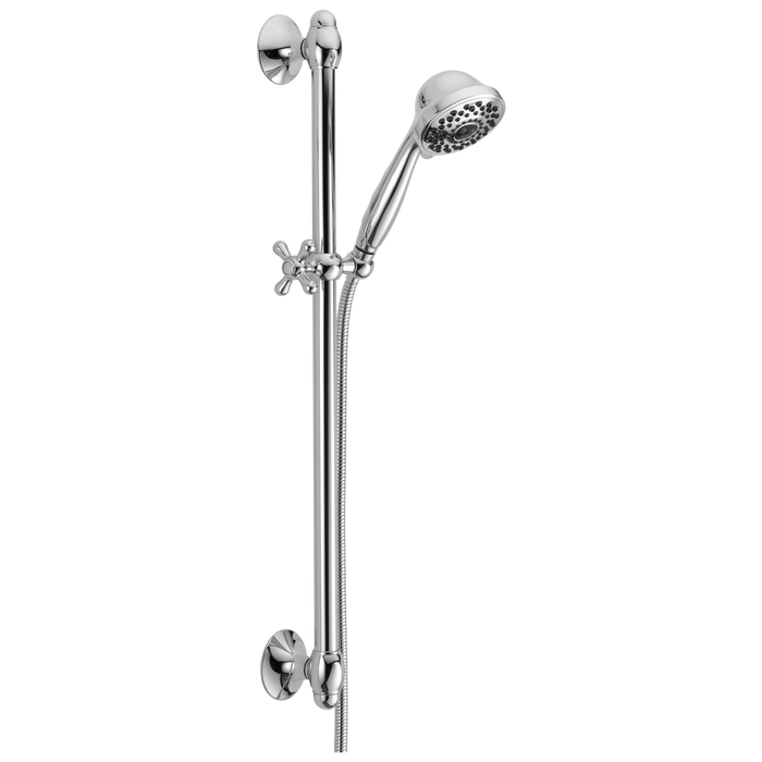 Delta Delta Universal Showering Components: Premium 7-Setting Slide Bar Hand Shower