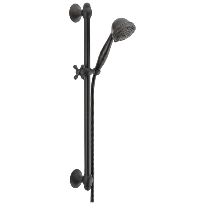 Delta Delta Universal Showering Components: Premium 7-Setting Slide Bar Hand Shower