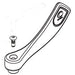 Moen 52010 Wrist Blade Handle, Hot, 8200 Series