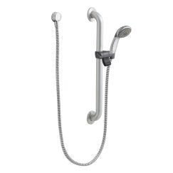 Moen 52224GBP25 Commercial Hand Shower with 24" Slide/Grab Bar in Chrome/Stainless