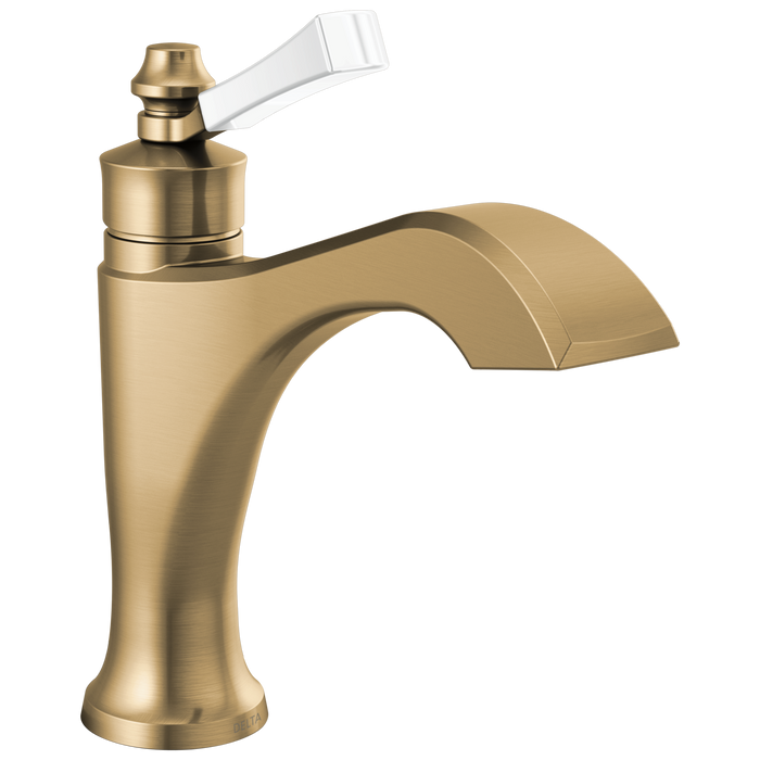 Delta Dorval 556 Single Handle Bathroom Faucet - Champagne Bronze / Porcelain