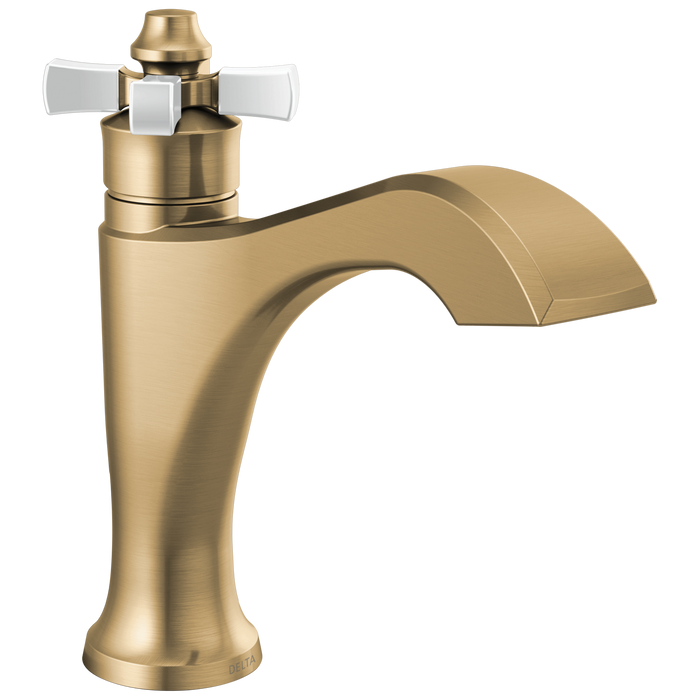 Delta Dorval 557 Single Handle Bathroom Faucet - Champagne Bronze / Porcelain