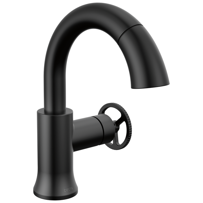 Delta Trinsic 558HAR Single Handle Pull-Down Bathroom Faucet - Matte Black