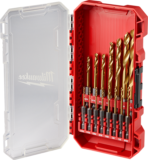 Milwaukee 48-89-4670 SHOCKWAVE Impact Duty RED HELIX Titanium Drill Bit Set (15-Piece)