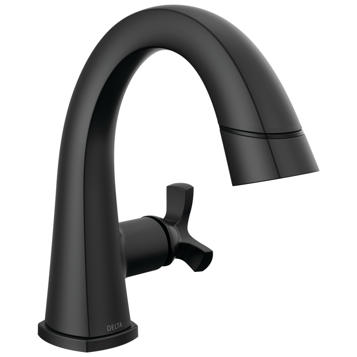 Delta Stryke: Single Handle Pull Down Bathroom Faucet