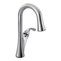 Moen 6124 Notch One Handle Pulldown Bar Faucet in Chrome