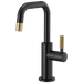 Brizo Litze 61353LF Beverage Faucet with Square Spout and Knurled Handle - Matte Black/Luxe Gold