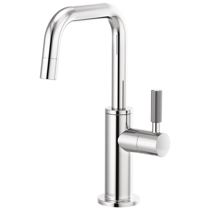 Brizo Litze 61353LF Beverage Faucet with Square Spout and Knurled Handle - Chrome