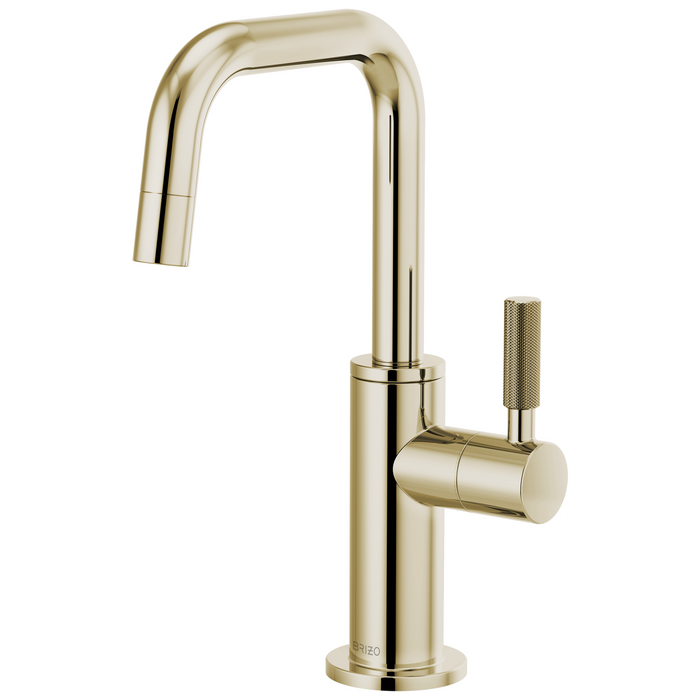 Brizo Litze 61353LF Beverage Faucet with Square Spout and Knurled Handle - Polished Nickel