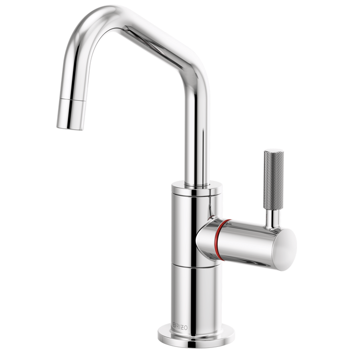 Brizo Brizo Litze: Instant Hot Faucet with Angled Spout and Knurled Handle