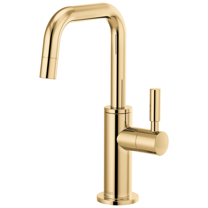 Brizo Odin 61365LF Beverage Faucet with Square Spout - Polished Gold