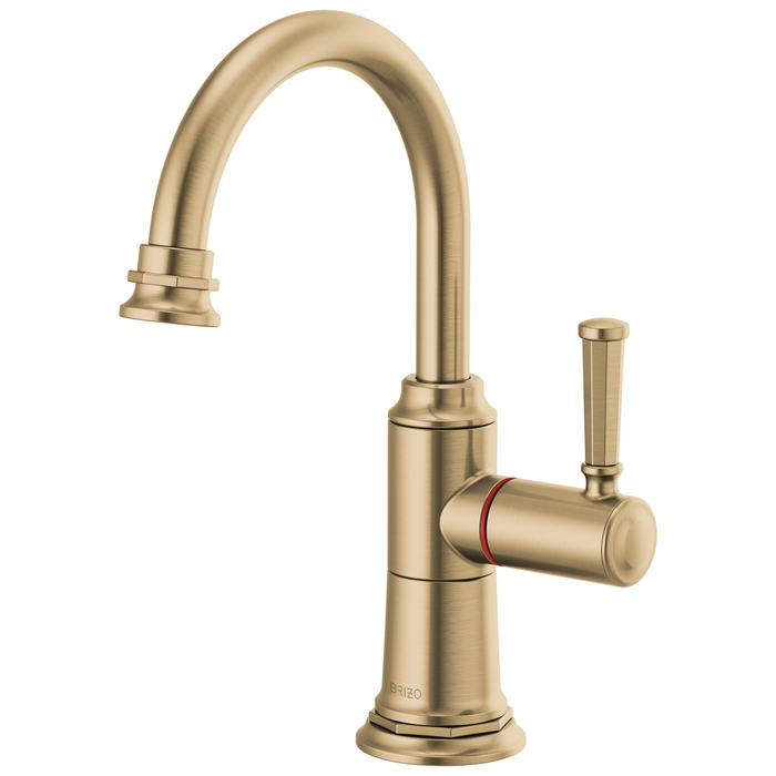 Brizo Rook 61374LF Instant Hot Faucet with Arc Spout - Luxe Gold