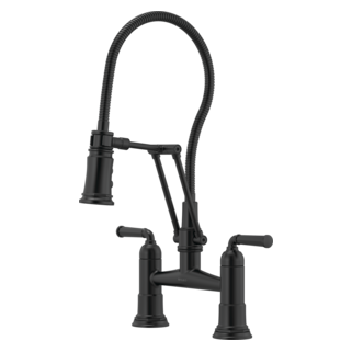 Brizo Rook: Articulating Bridge Faucet with Finished Hose