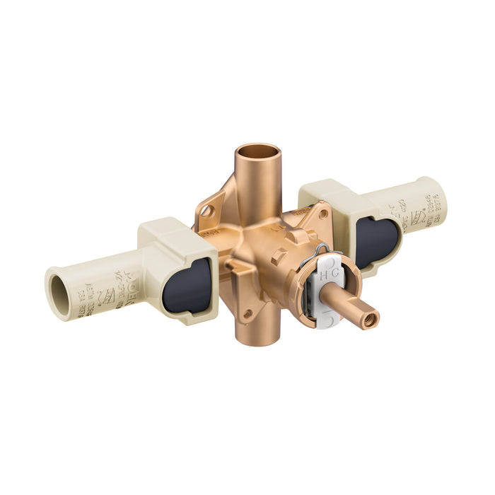 Moen M-Pact 62340 Includes bulk pack Posi-Temp(R) 1/2" CPVC inlets/cc outlets connection pressure balancing