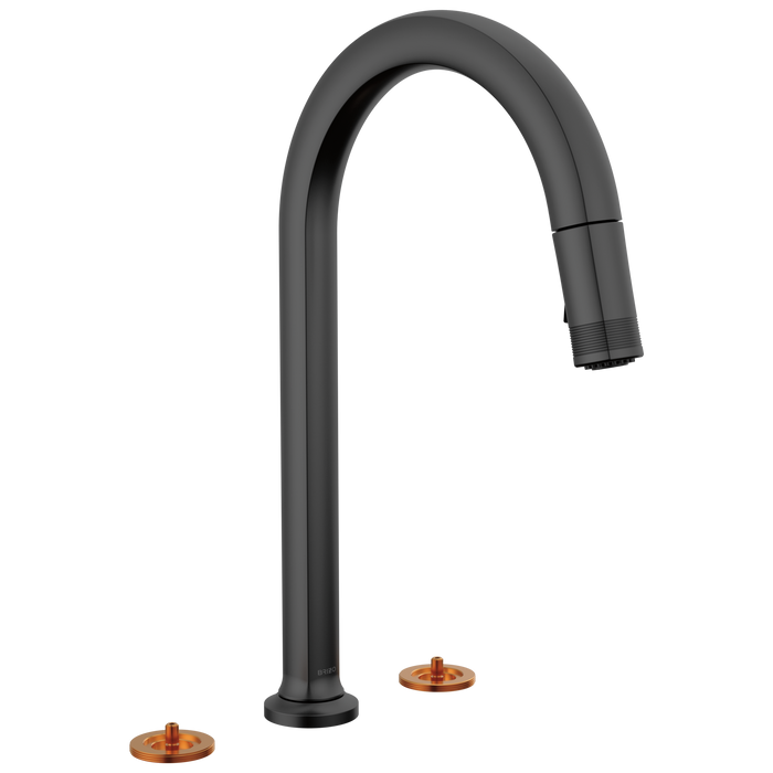 Brizo Kintsu: Widespread Pull-Down Faucet with Arc Spout - Less Handles