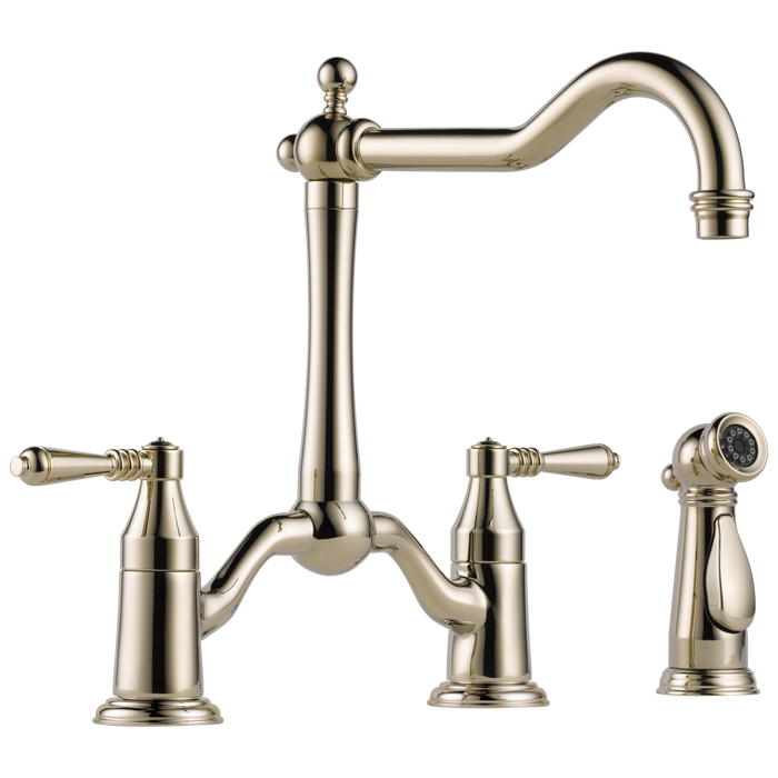 Brizo Brizo Tresa: Two Handle Bridge Kitchen Faucet with Spray