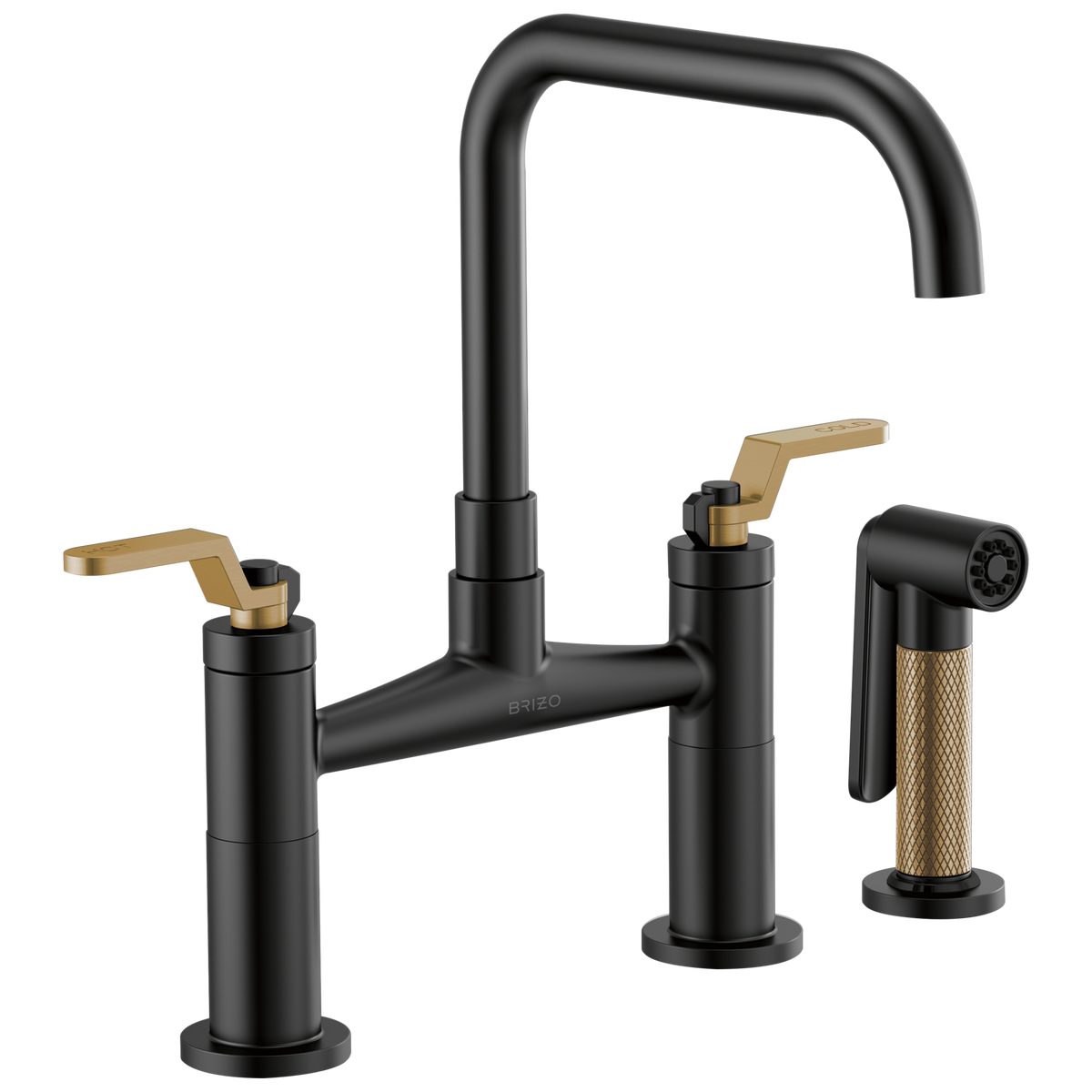 Brizo Litze:62554LF Bridge Faucet with Square Spout and Industrial
