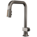 Brizo Frank Lloyd Wright 63023LF Pull-Down Kitchen Faucet with Square Spout and Wood/Concrete Wand - Less Handle - Brilliance Black Onyx / Wood