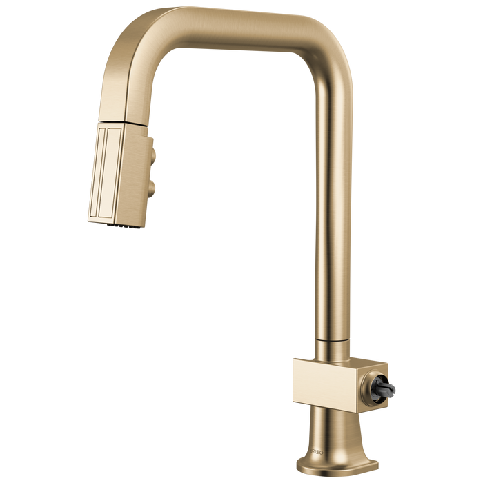 Brizo Frank Lloyd Wright 63023LF Pull-Down Kitchen Faucet with Square Spout - Less Handle - Luxe Gold