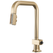Brizo Frank Lloyd Wright 63023LF Pull-Down Kitchen Faucet with Square Spout and Wood/Concrete Wand - Less Handle - Luxe Gold / Wood