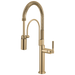 Brizo Litze 63343LF Semi-Professional Kitchen Faucet - Knurled Handle - Luxe Gold